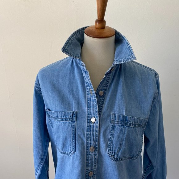 St. John's Bay Denim Collection Button-Up Shirt size S - Picture 7 of 16